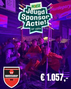 VV Hardegarijp ontvangt €1057,- tijdens Poiesz Jeugd Sponsor Gala