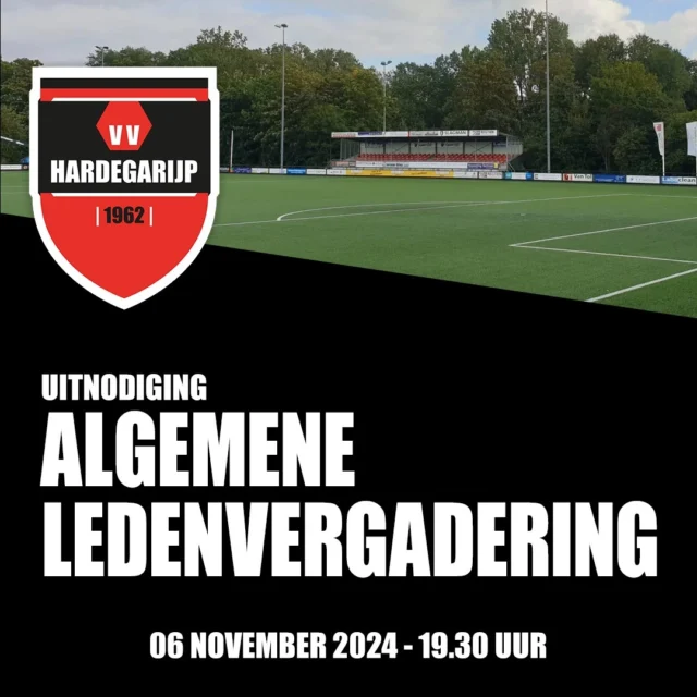 Hierbij nodigen wij de leden van onze vereniging uit voor de Algemene Ledenvergadering najaar 2024.

📆 06 november 2024
🕦 19:30 uur
📌 Kantine sportpark De Warren

Kijk voor meer informatie en de volledige agenda op onze website!