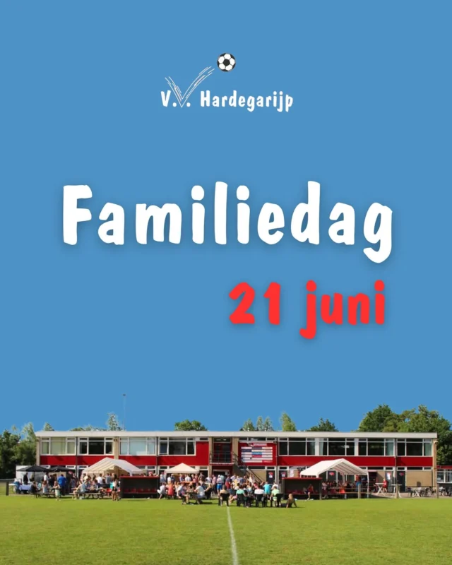 Na een prachtig seizoen sluiten we dit graag samen af tijdens de jaarlijkse familiedag!
Vanaf nu kun je je aanmelden via het formulier op onze website (link in bio).

Je kunt je inschrijven voor de junioren-/jeugdactiviteit (t/m O17) of voor het seniorenmixtoernooi (vanaf O19). Aanmelden kan t/m dinsdag 17 juni.

Kom je liever alleen gezellig langs zonder mee te doen aan de activiteiten? Dat kan natuurlijk ook! In dat geval hoef je je niet aan te melden.