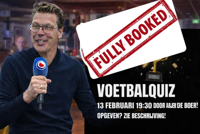 We hebben inmiddels meer dan 80 aanmeldingen, dit betekent dat we helemaal vol zitten!

Aanstaande vrijdag gaan 21 teams strijden om een plek in de individuele finaleronde. Wie kroont zich tot dé voetbalkenner van VV Hardegarijp?

Tot vrijdag! 🧠⚽