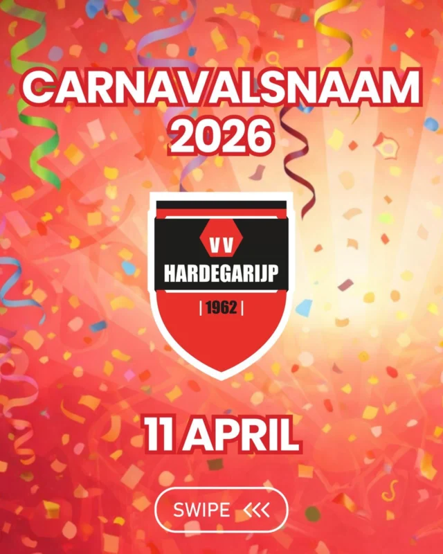 Daar is die dan; Dé carnavalsnaam voor Hardegarijp op 11 april! 🎉