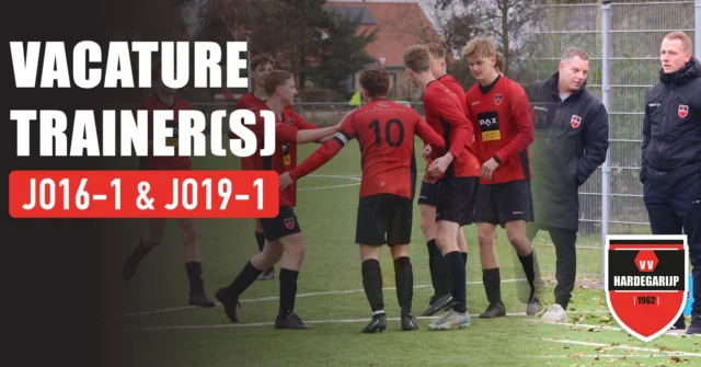 ⚽ Vacature trainer(s) JO16-1 & JO19-1 ⚽

VV Hardegarijp zoekt enthousiaste en gedreven trainers voor onze JO16-1 en JO19-1!

Onze teams spelen op hoofdklasse / 1e klasse niveau en staan te popelen om zich verder te ontwikkelen. 💪

👉 Wat ga je doen?
• 2 trainingen per week verzorgen
• Coaching tijdens wedstrijden
• Spelers en team laten groeien

👉 Wat zoeken we?
• Ervaring als (jeugd)trainer
• Sterke communicatieve skills
• Positieve en betrokken instelling

👉 Wat bieden wij?
• Talentvolle spelersgroep
• Passende vergoeding
• Warme clubcultuur
• Goede faciliteiten (incl. kunstgras)

Lees de vacature op onze website voor de meer informatie!